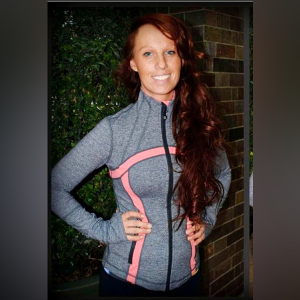 Lululemon Women’s Define Jacket Full Zip Heathered Grey and Coral Pink - Size 6